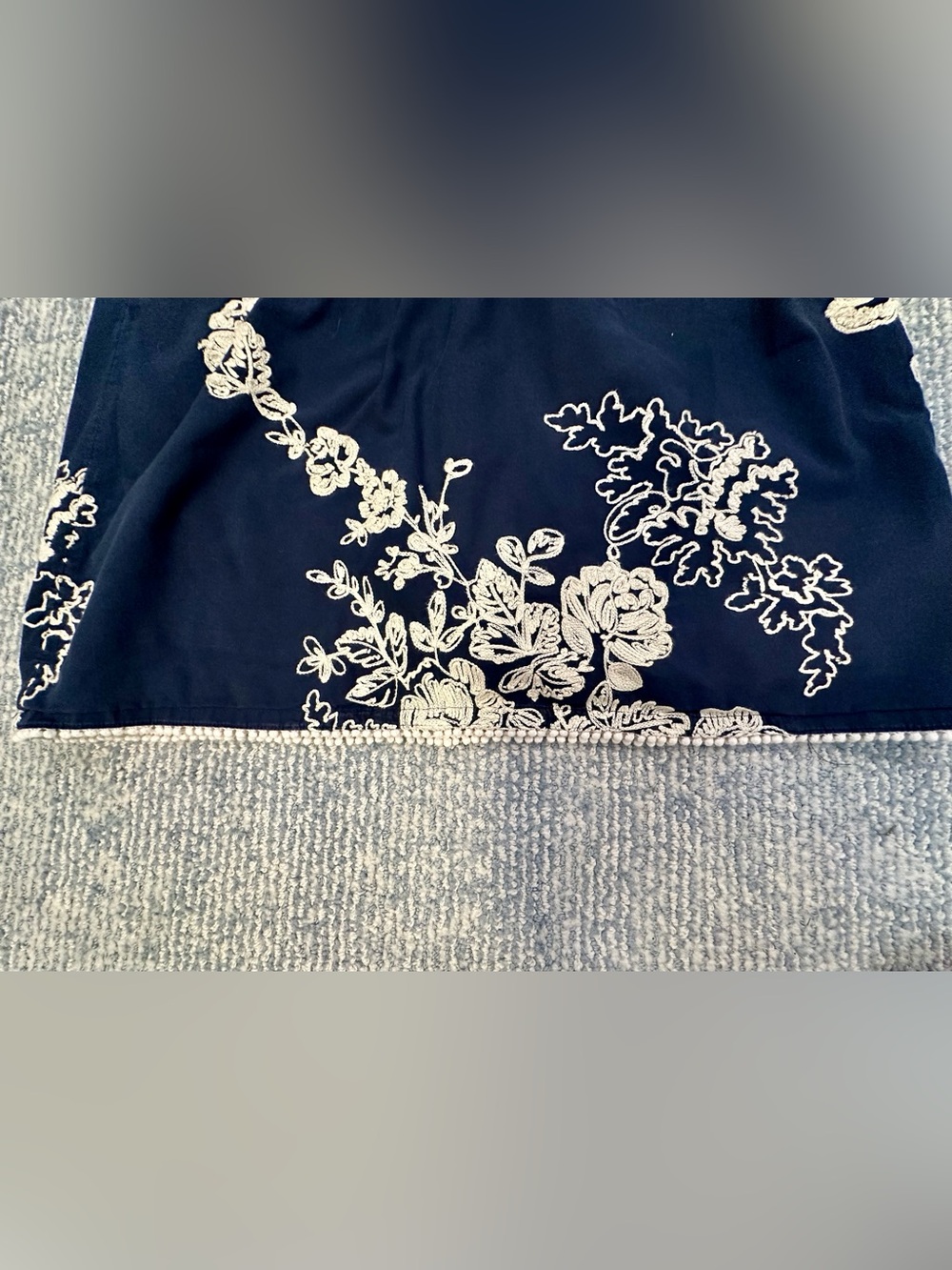 JCrew Factory Mini Sundress 8 Spaghetti Straps Embroidered Floral Cottagecore - Picture 6 of 9